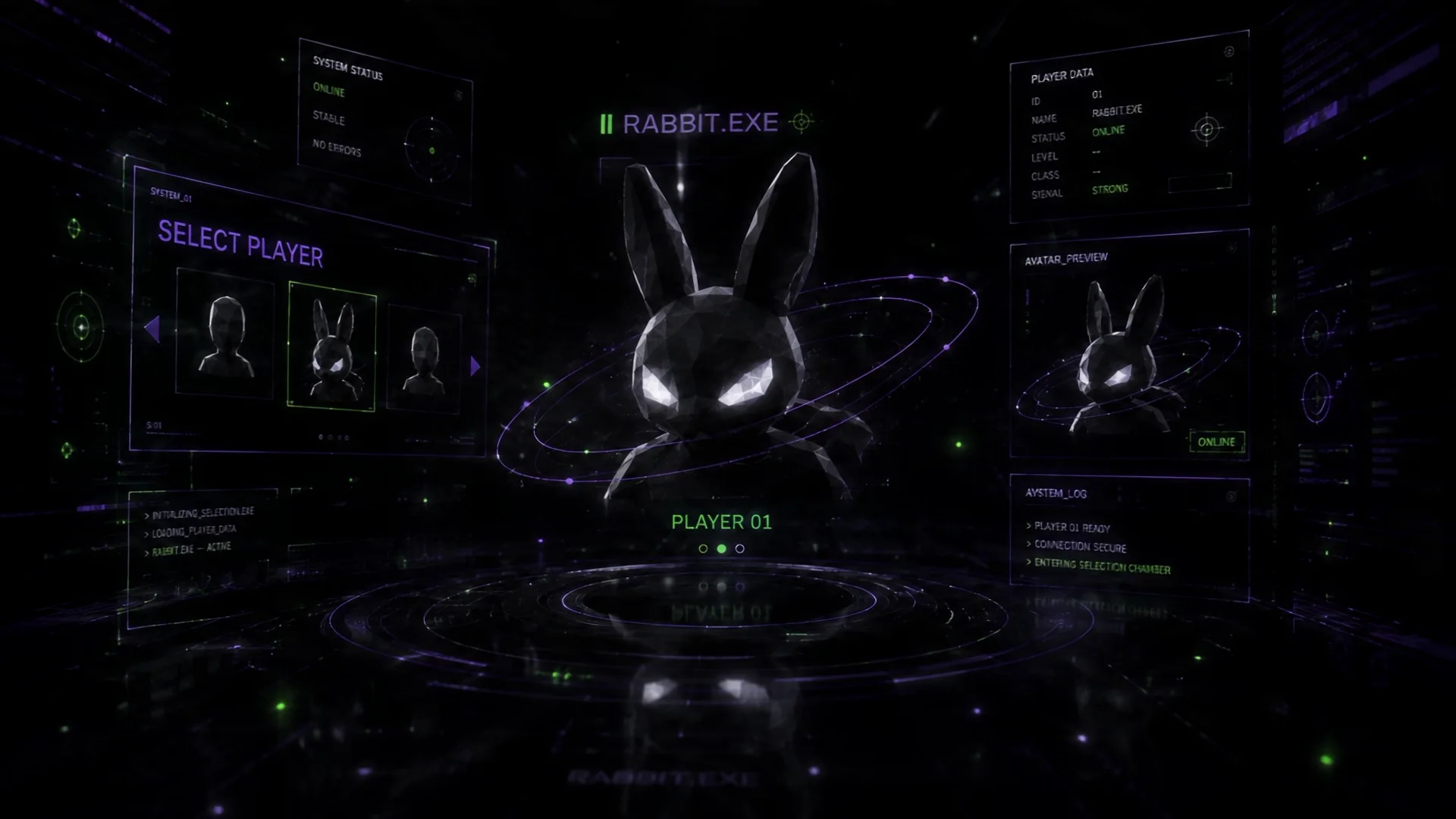 The Rabbit.EXE selection chamber from the Drop 001 film