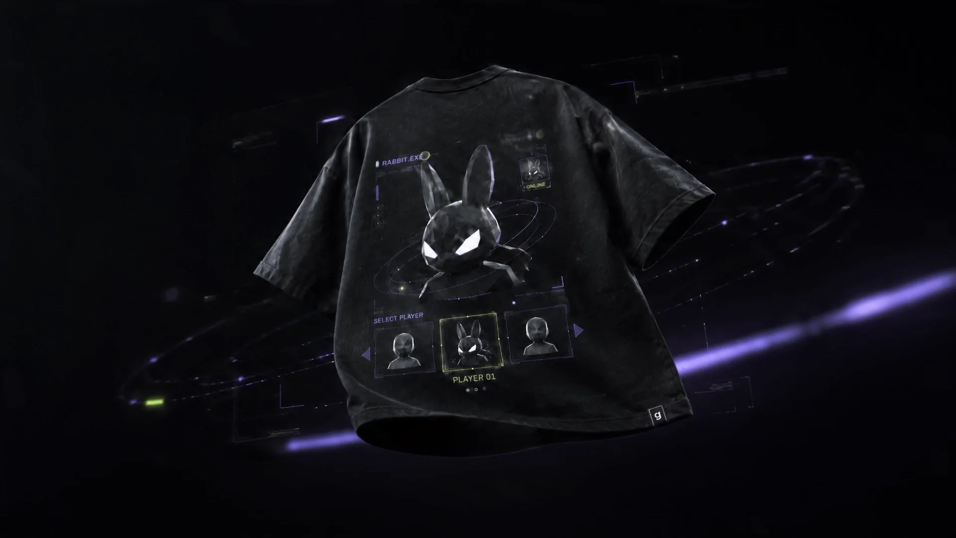 Rabbit.EXE tee rear, angled